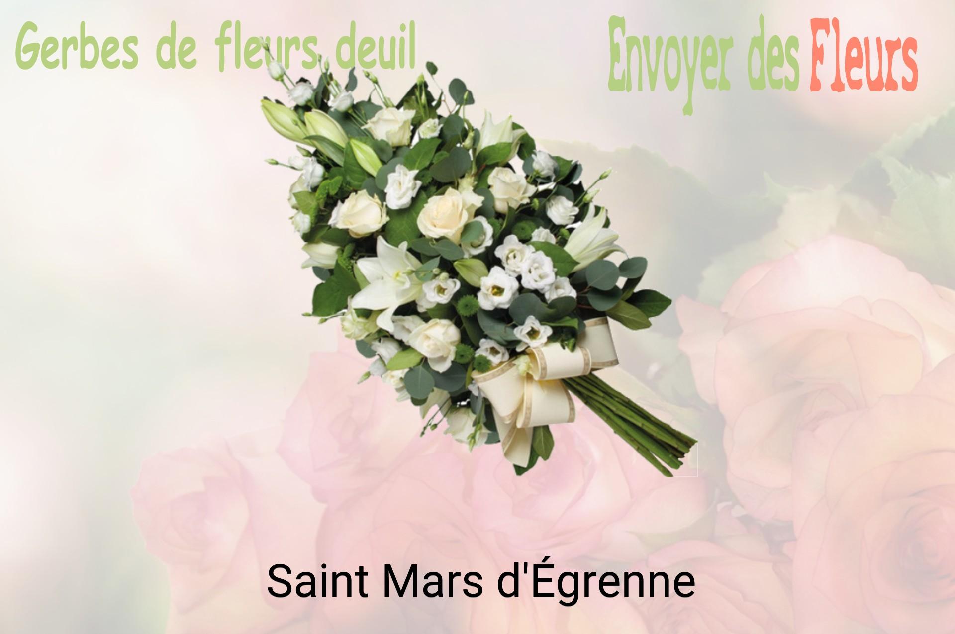 Gerbe de fleurs de deuil livrée à Saint-Mars-d'Égrenne